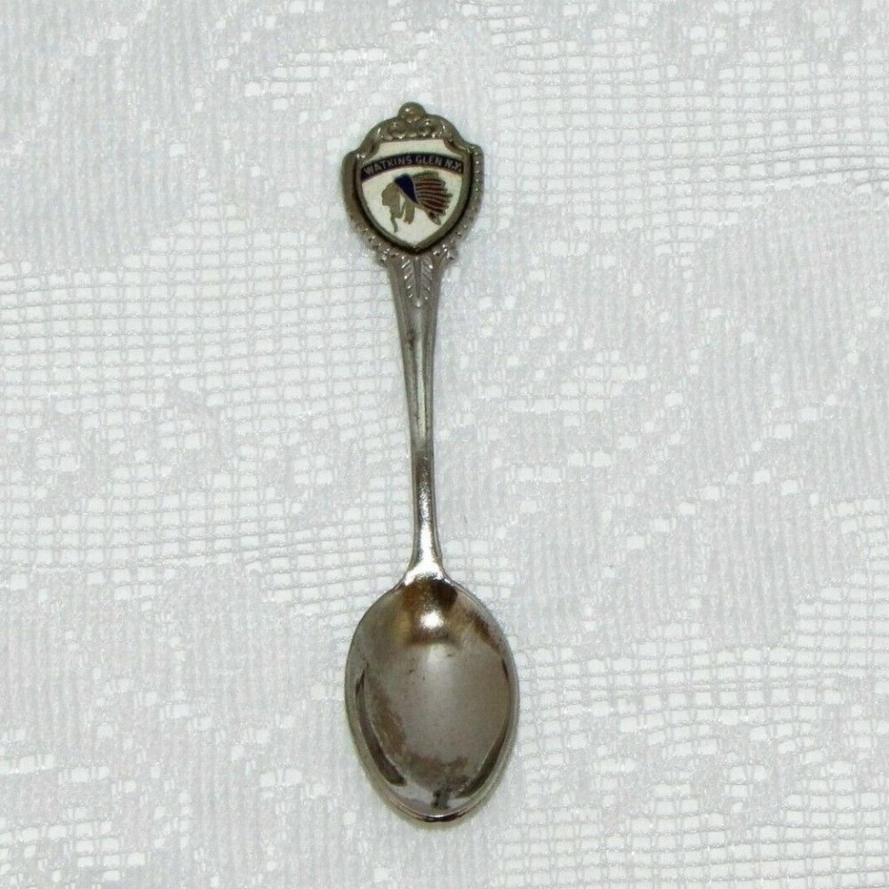 Collector Spoon WATKINS GLEN NY Vintage Souvenir Travel Memorabilia